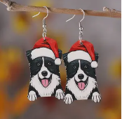 Christmas Dog Earring