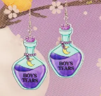 Boys Tears Potion Bottle Earrings