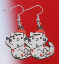 Christmas Cat Earring