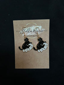 Black Cat Earrings