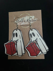 Trick or Treating Ghost Earrings