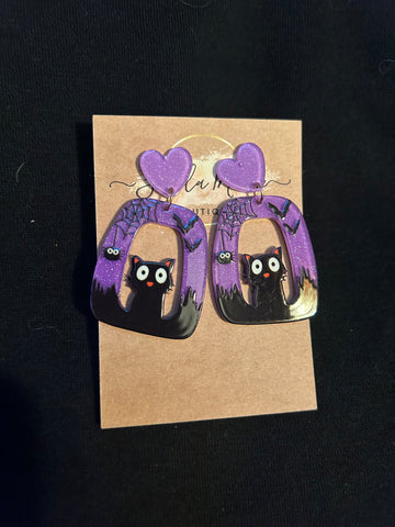 Black Cat Earrings