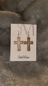 Simple Metal Cross Earrings