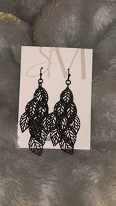 Black Leaf Earrings