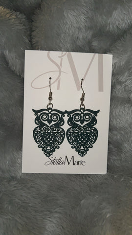 Metal Owl Earrings