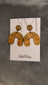 Painted Wood Earrings