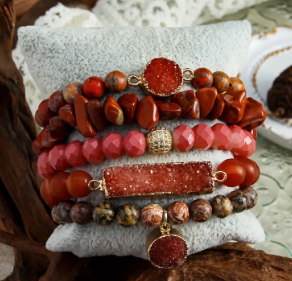 Red Bracelet Stack