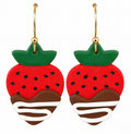 Chocolate Covered Strawberry Earrings