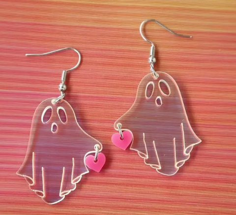 Iridescent Ghost Earrings