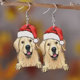 Christmas Dog Earring