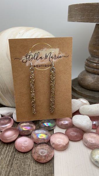 Glitter Rod Earring