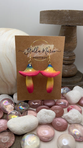 Colorful Mushroom Earrings