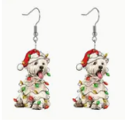 Christmas Dog Earring