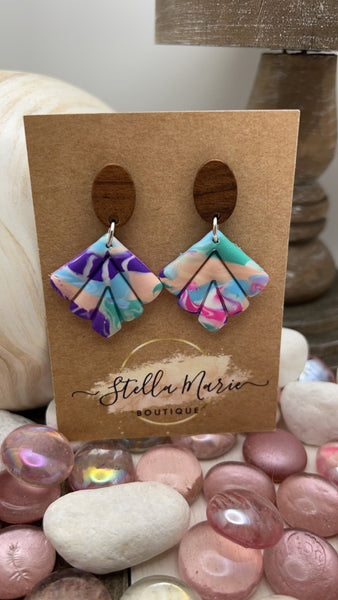 Neon Colored Clay Earring