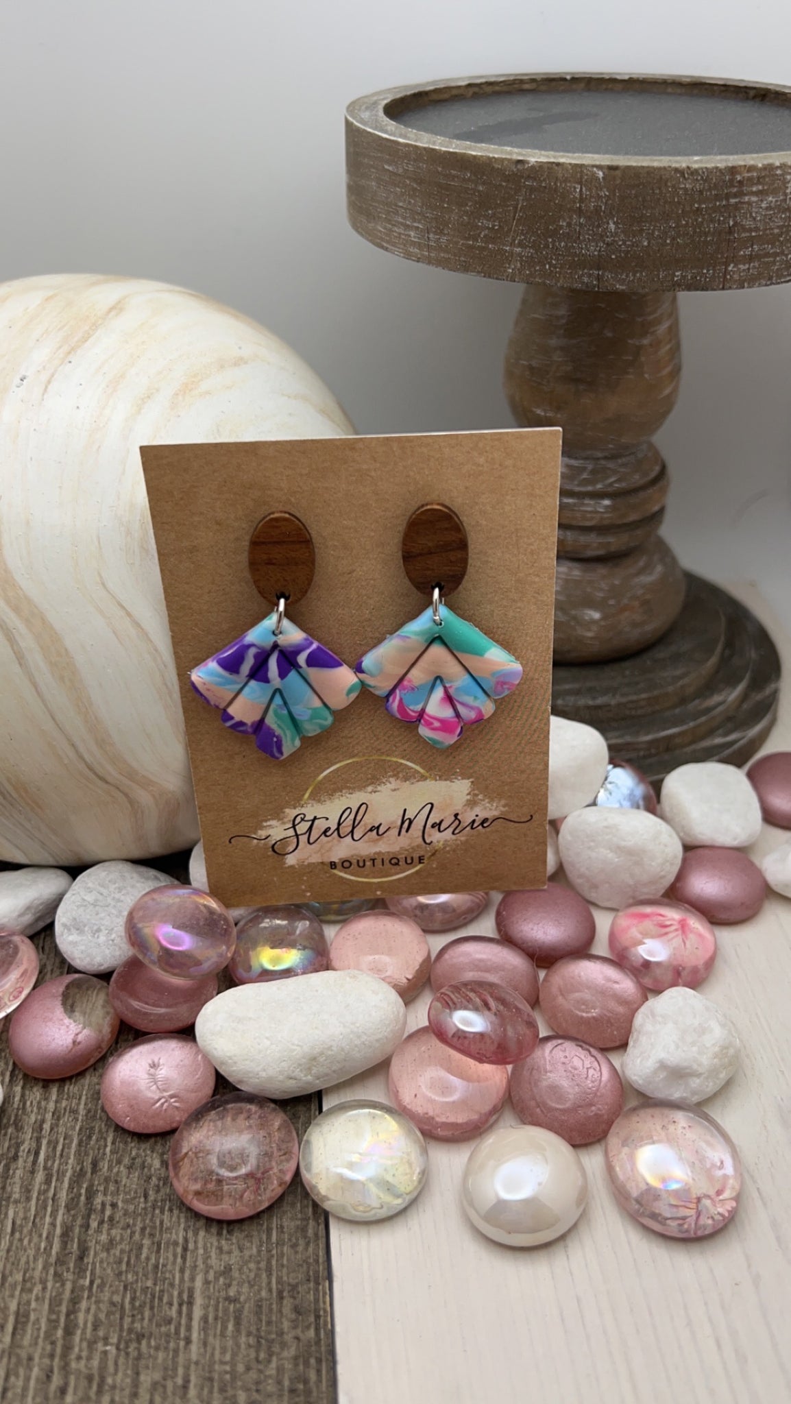 Neon Colored Clay Earring